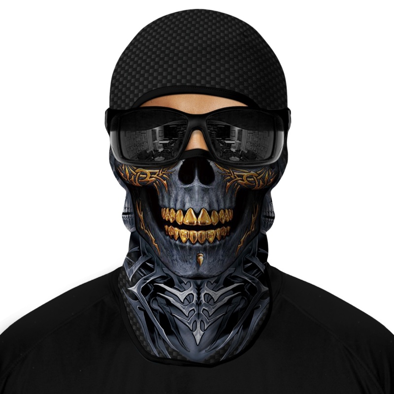 Cosplay Balaclava Unisex Ski Mask Motorcycle Full Face Mask Windproof Thermal Protection Durable Quality Fashionable Lightweight Comfort Riding Mask Outdoor Tactical Hood Headwear Mask for Cycling Halloween Multicolor（HT210127）