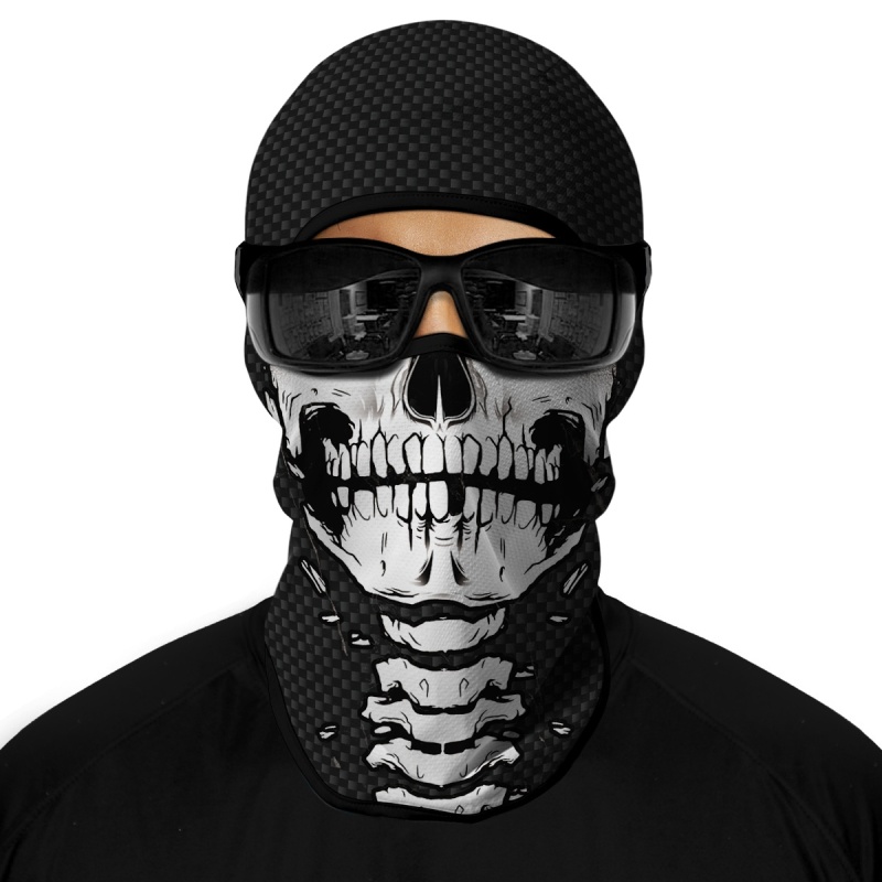 Cosplay Balaclava Unisex Ski Mask Motorcycle Full Face Mask Windproof Thermal Protection Durable Quality Fashionable Lightweight Comfort Riding Mask Outdoor Tactical Hood Headwear Mask for Cycling Halloween Multicolor（HT210130）