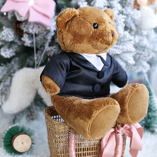 KingKong Toys Custom 13'' Plush Teddy Bear With Suit Shirt