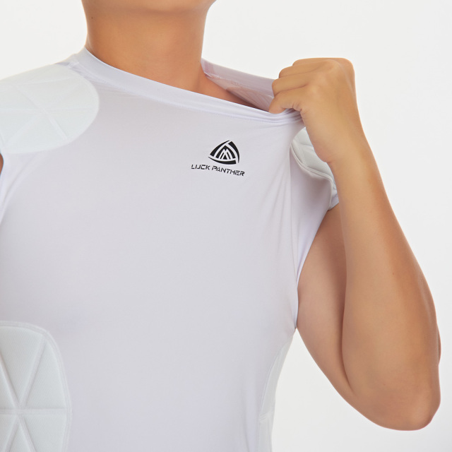 Custom Breathable Fitness Basketball Baseball Sportswear Padded Anti-Collision Short Sleeve