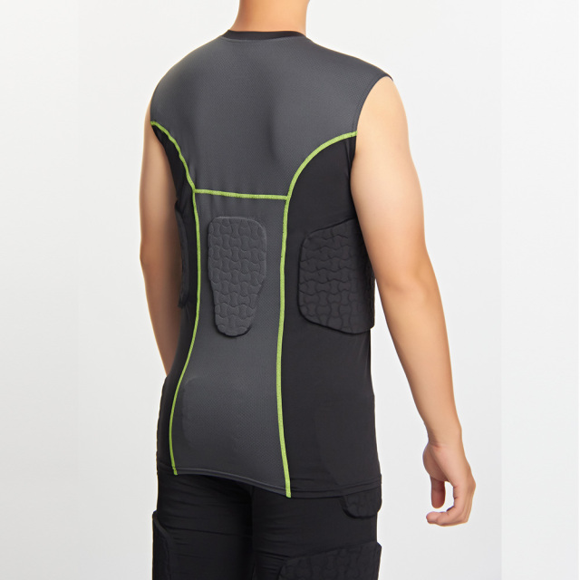 Men Anti-Collision Suit Safety Protection Tank Top Padded Compression Shirt
