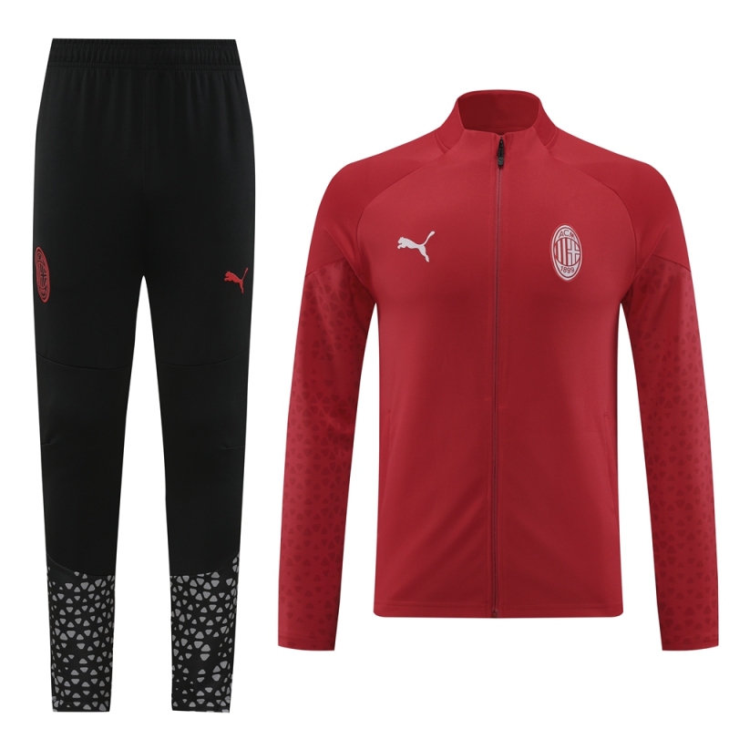 AC Milan Training Soccer Jacket Suit 2023 2024