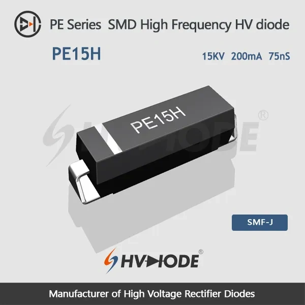 PE15H SMD high voltage diode 15KV,200mA, 75nS