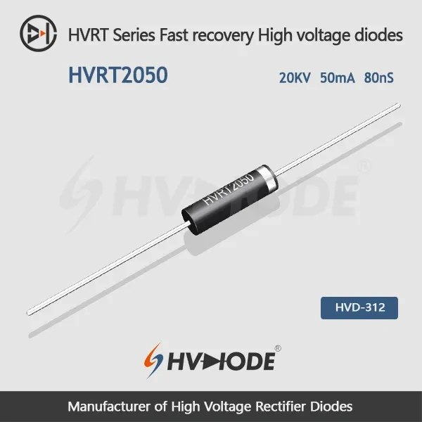 HVRT2050 Fast recovery High voltage diode 20KV 50mA 80nS
