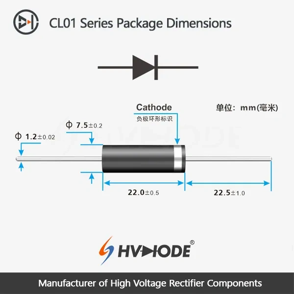 CL01-30 Low Frequency High voltage diode 30KV 100mA