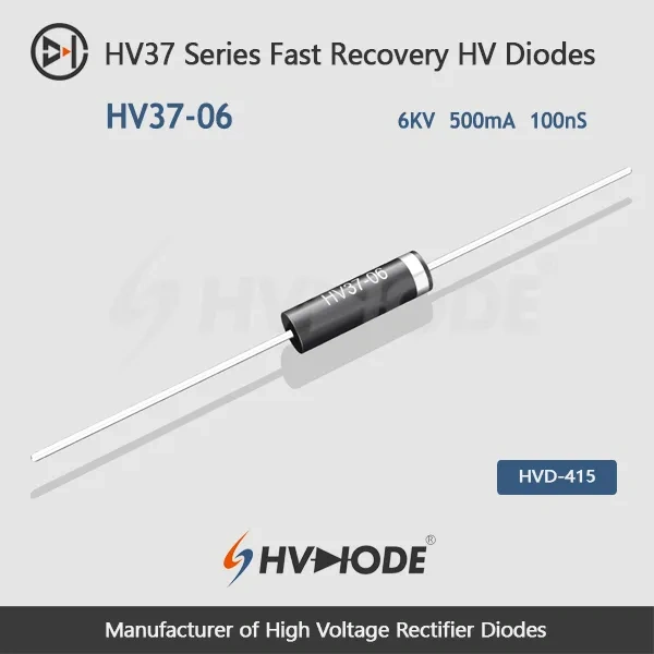 HV37-06  Fast Recoveryhigh voltage diode 6KV, 500mA, 100nS