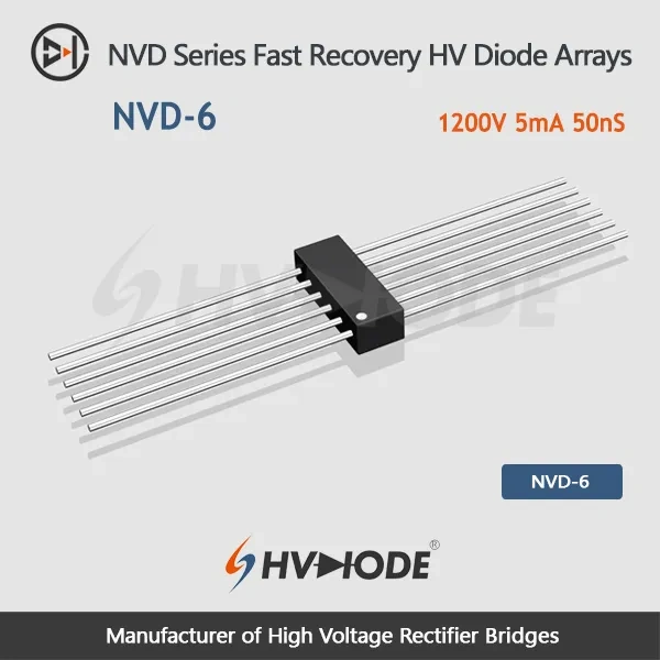 NVD-6 Fast recovery high voltage diode arrays 1.2KV 5mA 50nS