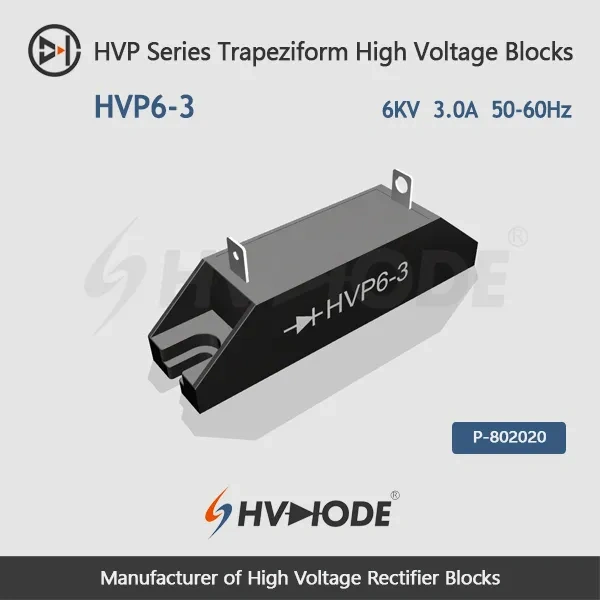 HVP6-3 Trapeziform High Voltage Rectifier Blocks 6KV 3A  50-60Hz