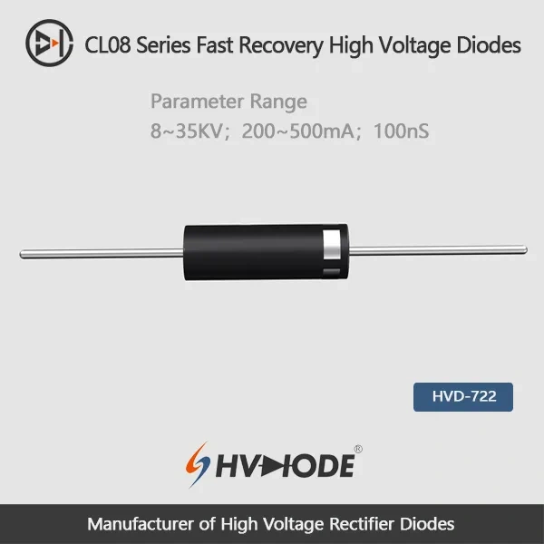 CL08-25 Fast Recovery High Voltage Diode 25KV 200mA 100nS