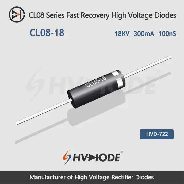 CL08-18 Fast Recovery High Voltage Diode 18KV 300mA 100nS