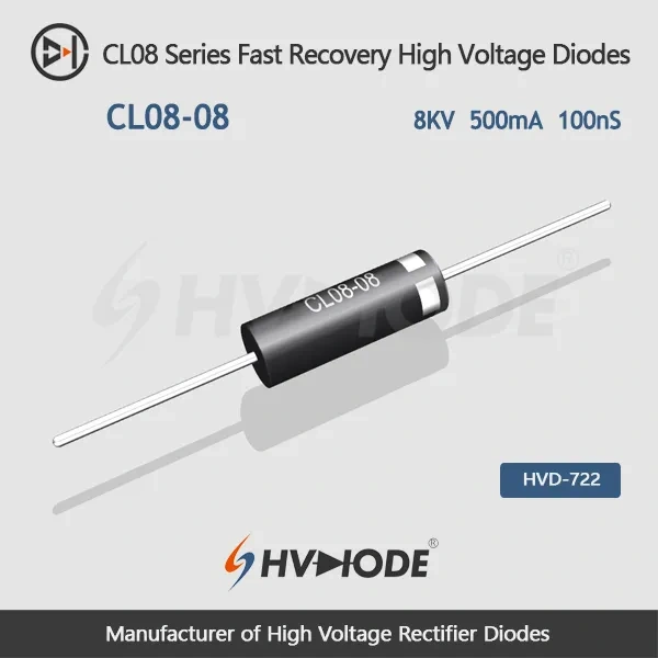CL08-08 Fast Recovery High Voltage Diode 8KV 500mA 100nS