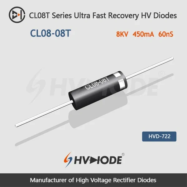 CL08-08T Ultra Fast Recovery High Voltage Diode 8KV 450mA  60nS