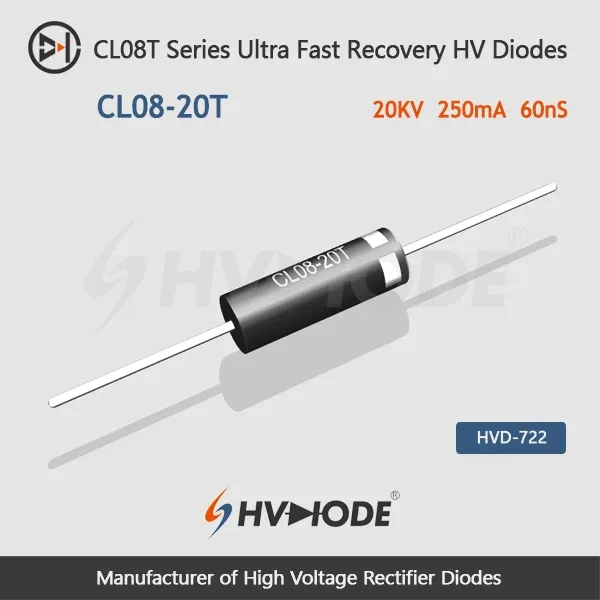 CL08-20T Ultra Fast Recovery High Voltage Diode 20KV 250mA  60nS