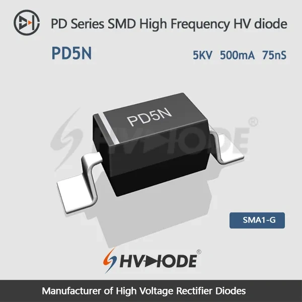 PD5N SMD High Voltage Diode 5KV 500mA 75nS
