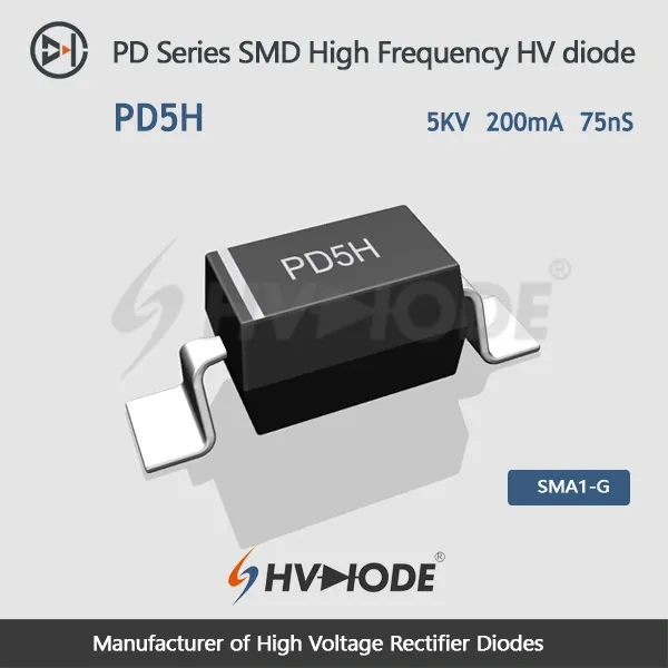 PD5H SMD High Voltage Diode 5KV 200mA 75nS