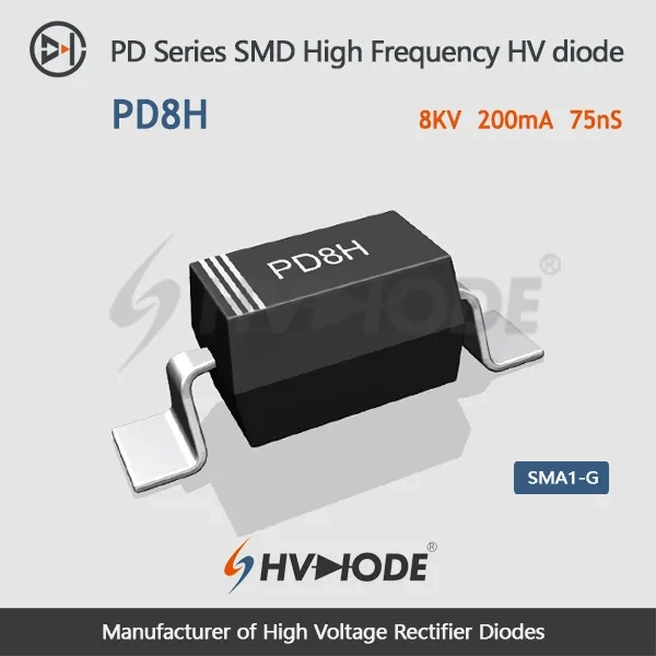 PD8H SMD High Voltage Diode 8KV 200mA 75nS