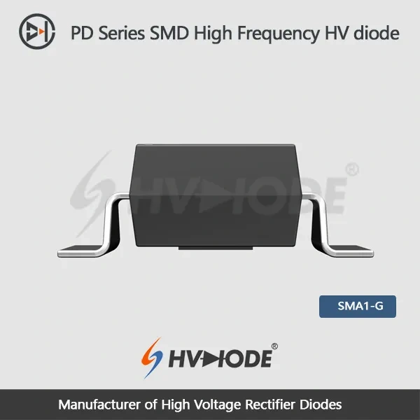 HVDIODE PD8J Compact SMD High Voltage Diode, 8KV 300mA with Fast 75ns Recovery