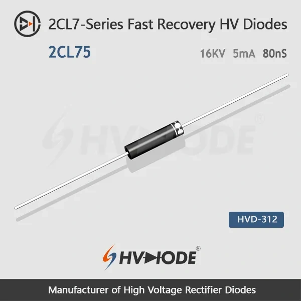 2CL75 Fast Recovery High Voltage Diode 16KV 5mA 80nS