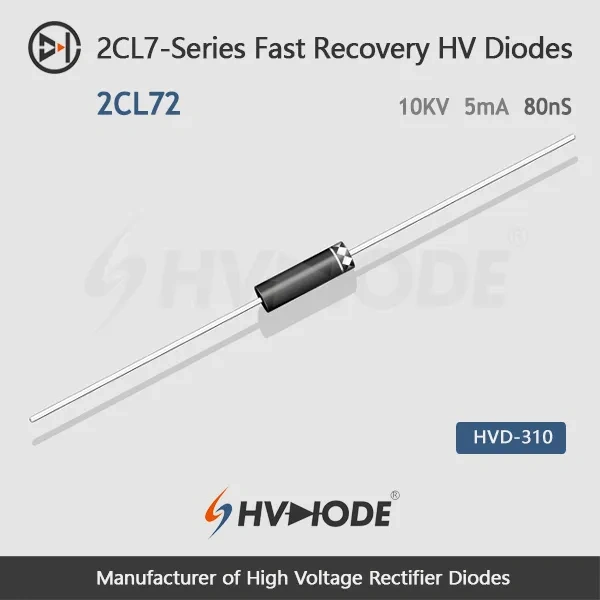 2CL72 Fast Recovery High Voltage Diode 10KV 5mA 80nS