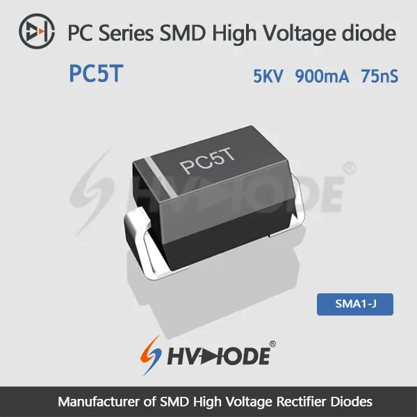 PC5T SMD high voltage diode 5KV,900mA,75nS