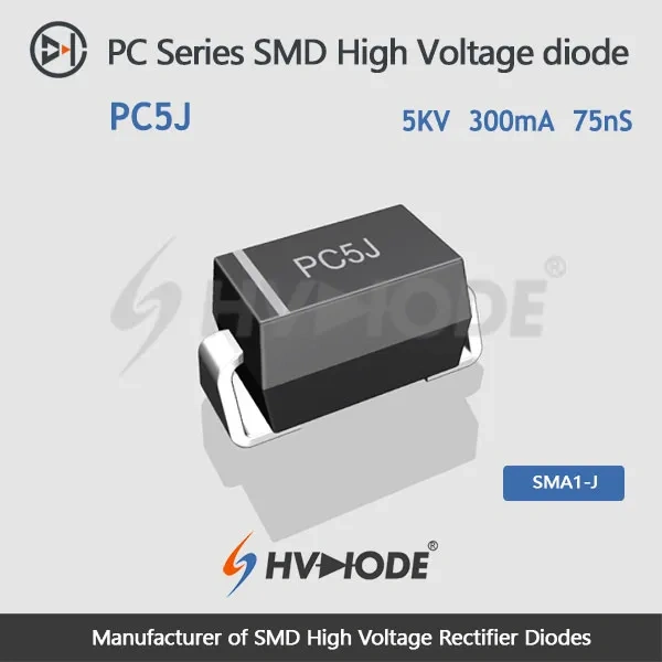 PC5J SMD high voltage diode 5KV,300mA,75nS