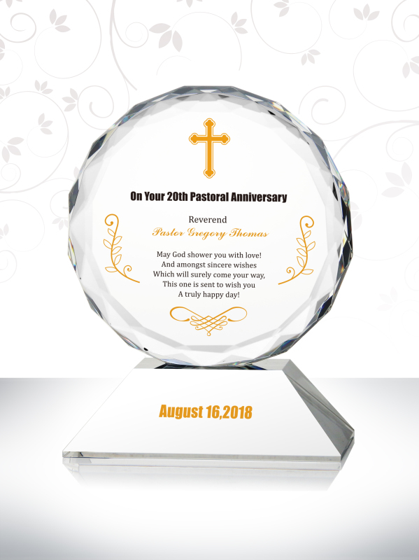 Ordination Anniversary Gift Ideas for A Pastor and His Wife Personalized Crystal Sunflower Shape Pastor Appreciation Awards