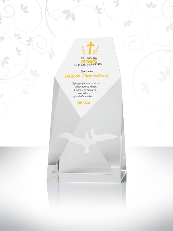 Crystal Pastor Appreciation Ideas Custom Church Anniversary Observance Tribute