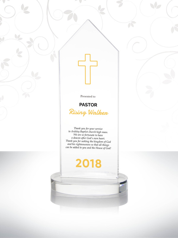 Unique Custom Crystal Gifts for Pastors Church High Mass Memorial Mementos