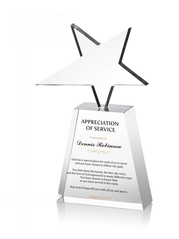 Pastor Appreciation Plaque Tribute to Pastor Custom Crystal Plaque for Happy Pastor Appreciation Month