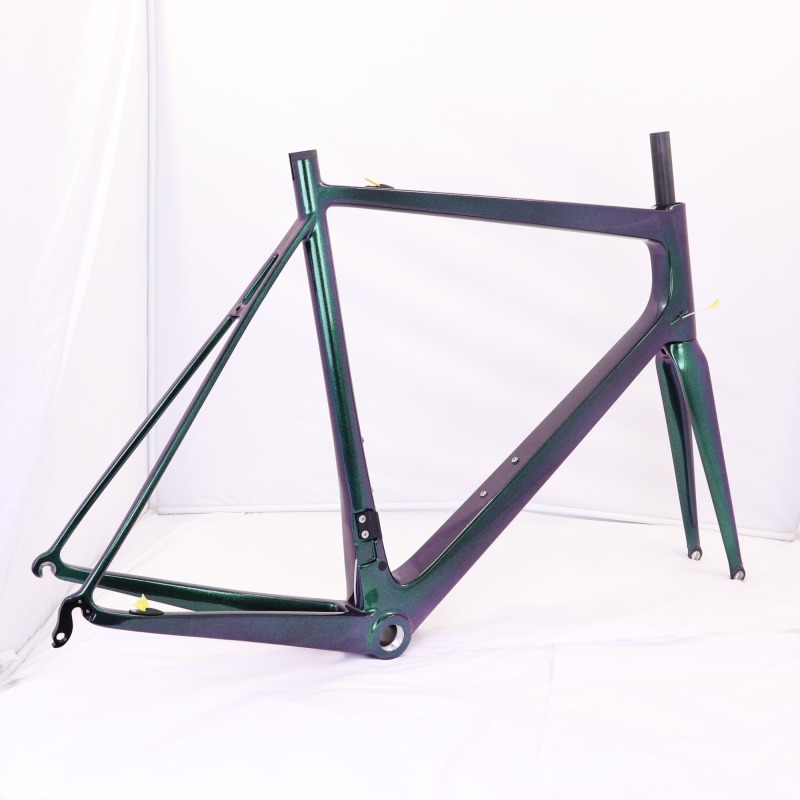 VB-R-077 chameleon green paint light carbon bike frame