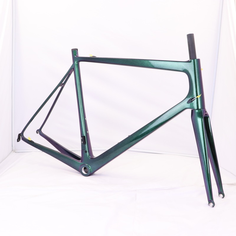 VB-R-077 chameleon green paint light carbon bike frame