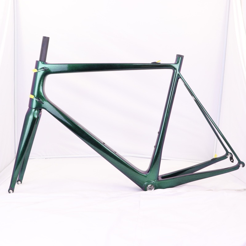 VB-R-077 chameleon green paint light carbon bike frame