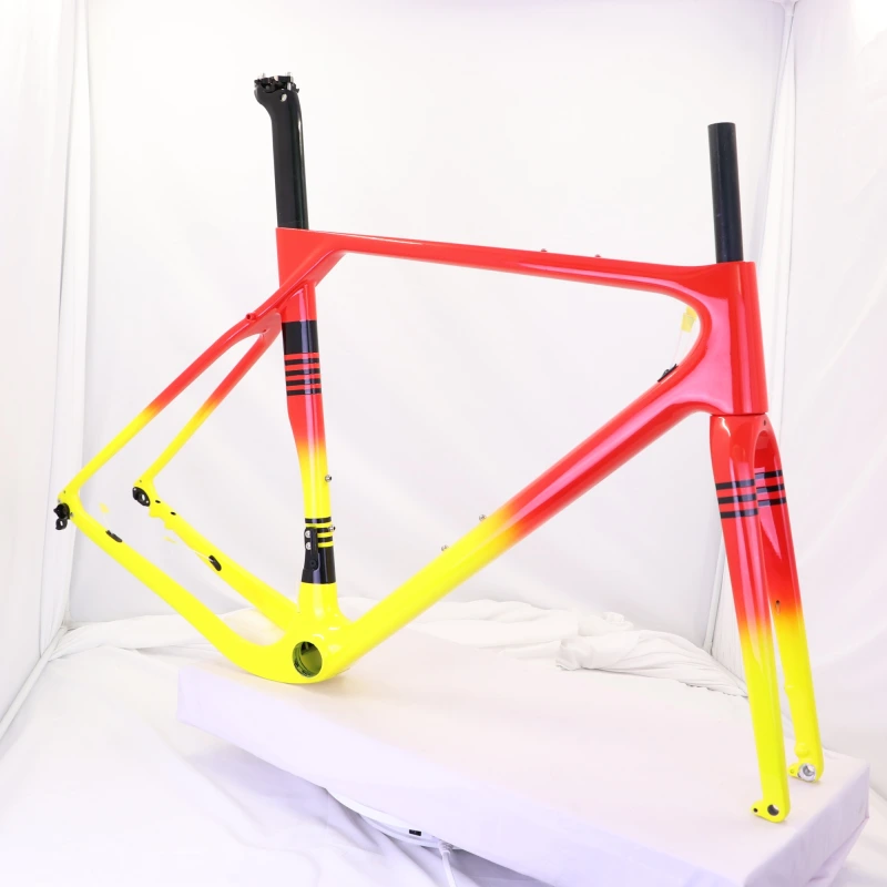 Fading Paint Disc Brake Carbon Gravel Bike Frame