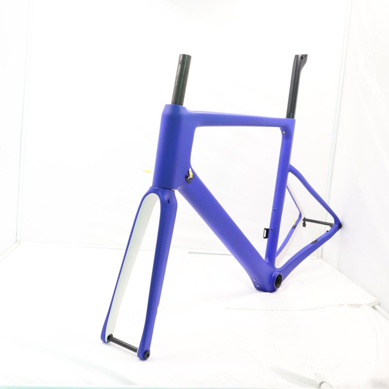 VB-R-086 blue&amp;white paintings, full carbon fiber road bicycle frame