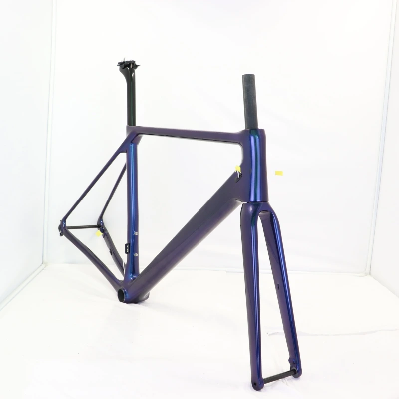 VB-R-066 custom paint chameleon blue&amp; purpel disc brake road bike frame