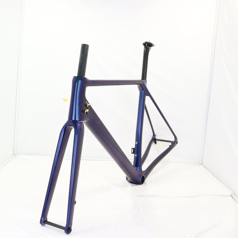 VB-R-066 custom paint chameleon blue&amp; purpel disc brake road bike frame