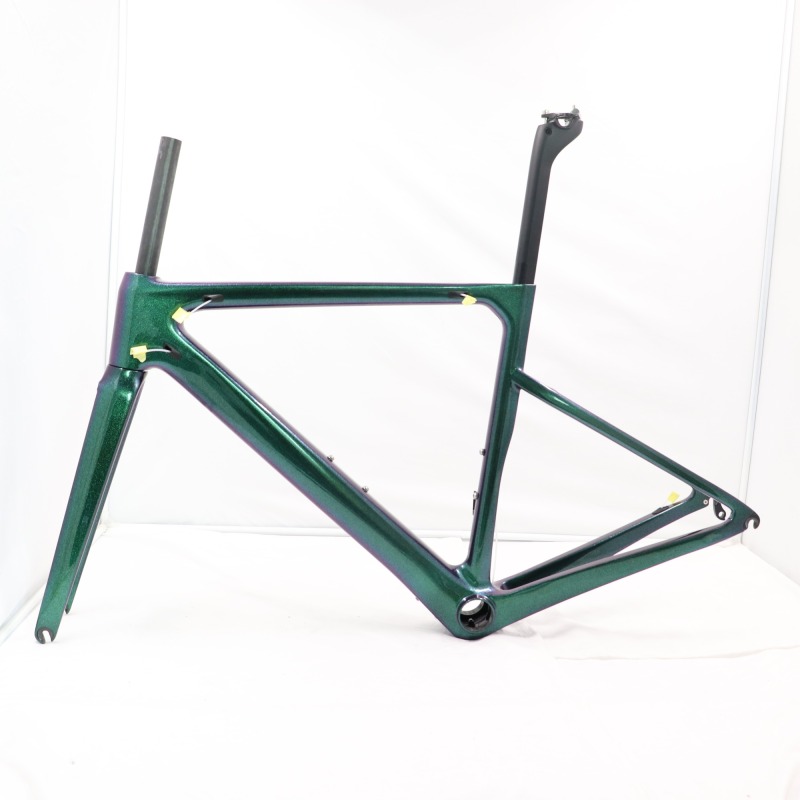 VB-R-086 V Brake Carbon Road Bike Frame Green Chameleon