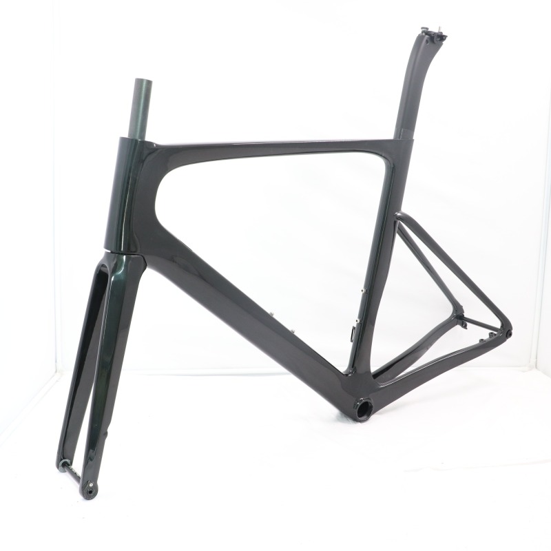 VB-R-099 Custom Paint Aero Road Carbon Bike Frame Metallic Black