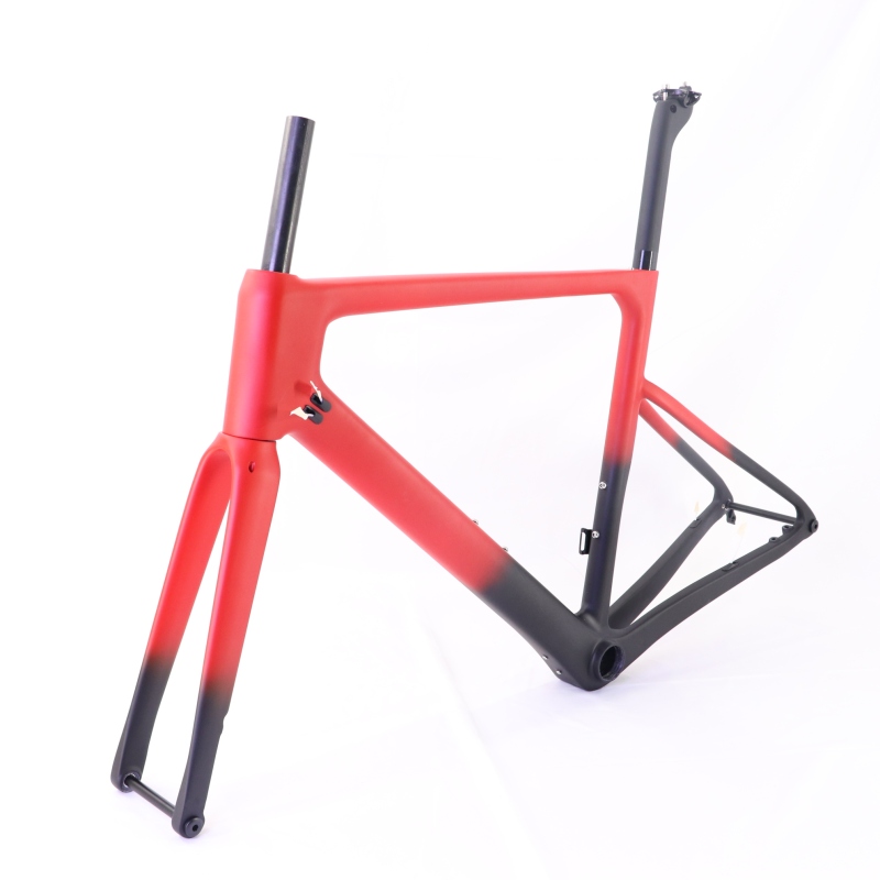 VB-R-086 Carbon Road Bike Frame Red Fading