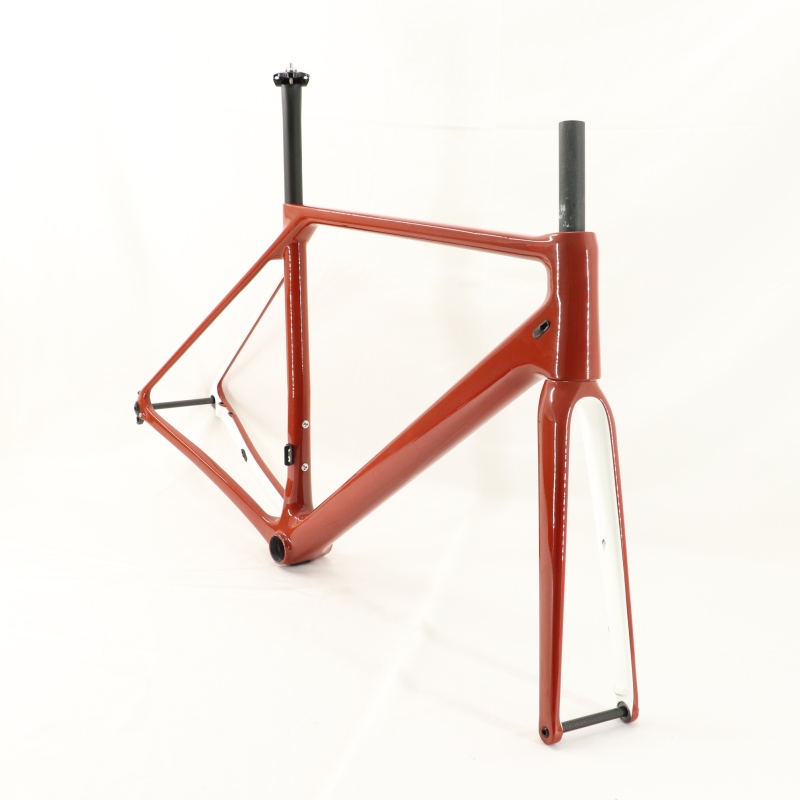 VB-R-066 custom paint disc brake road bike frame Red&amp; White