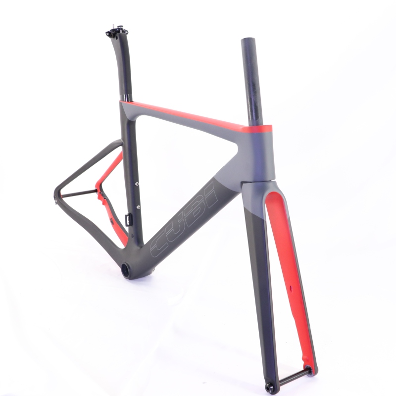 VB-R-099 Aero Road Carbon Bike Frame Red Grey