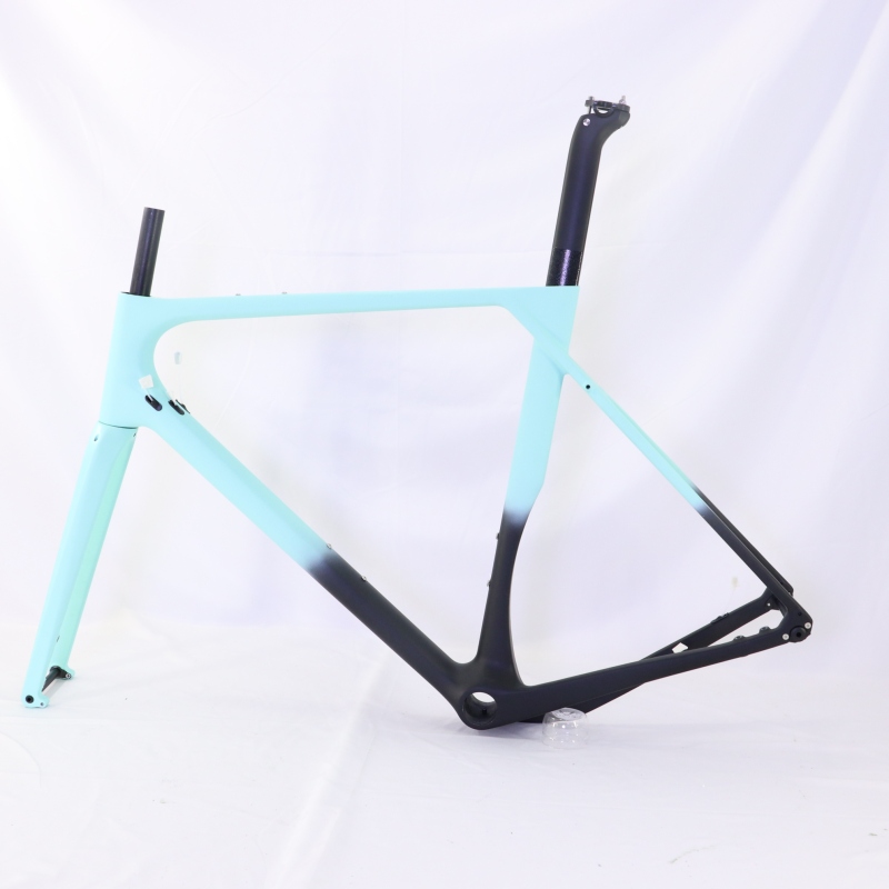 GF-001 Custom Paint Gravel Bike Frame Light Blue