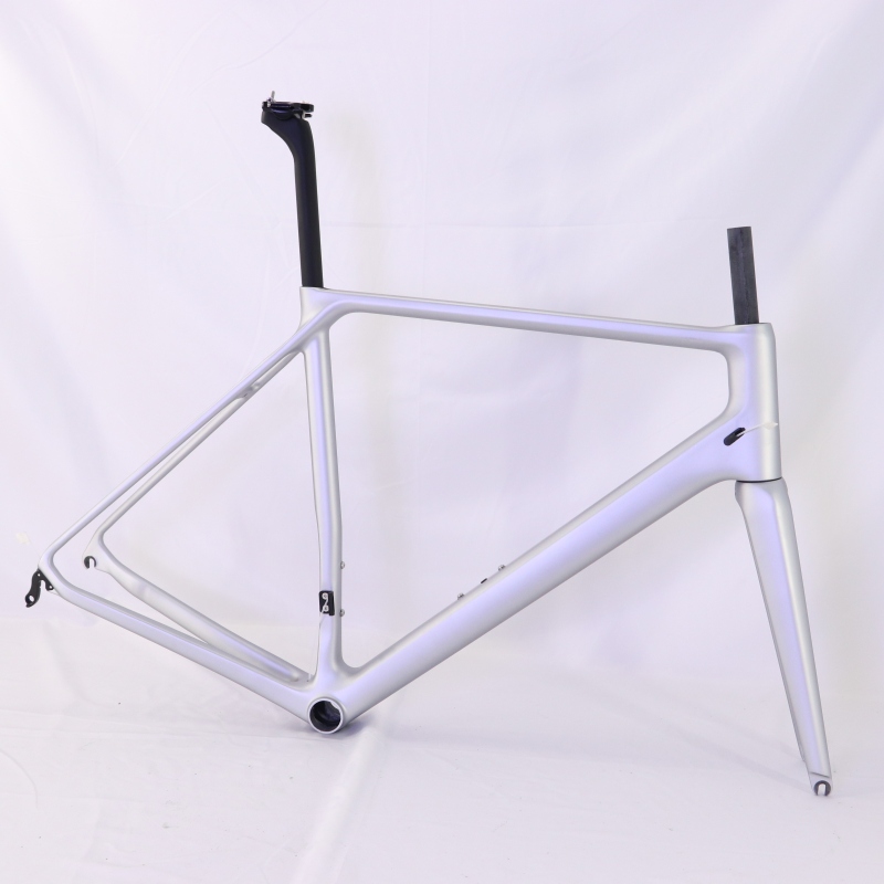 VB-R-066 metallic blue v brake road bike frame matte silver