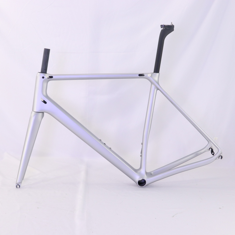 VB-R-066 metallic blue v brake road bike frame matte silver