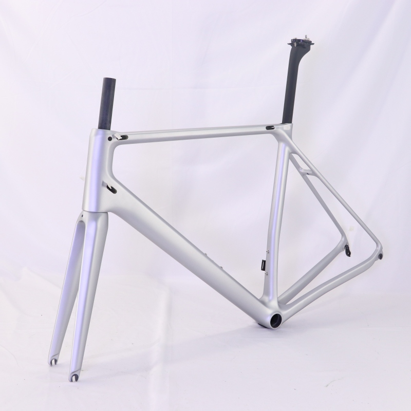 VB-R-066 metallic blue v brake road bike frame matte silver