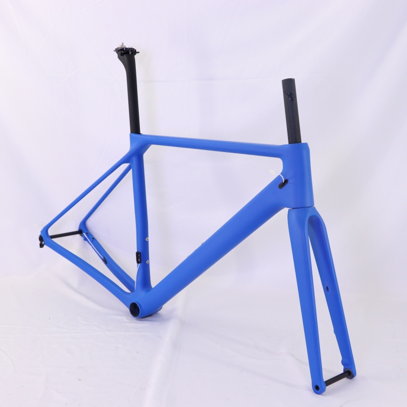 VB-R-066 metallic blue v brake road bike frame matte blue