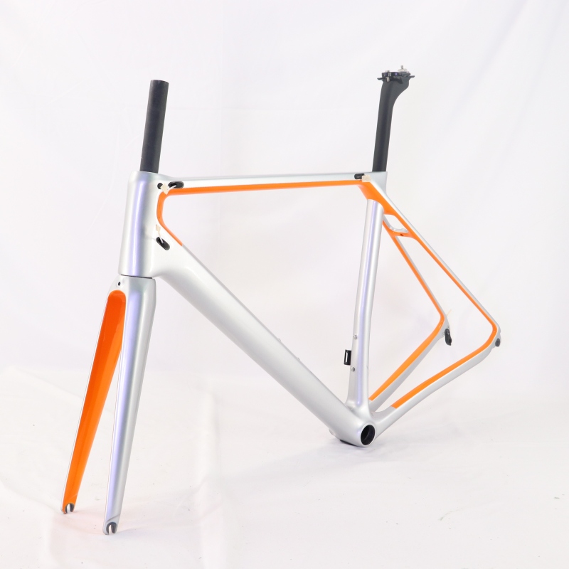 VB-R-066 metallic silver v brake road bike frame