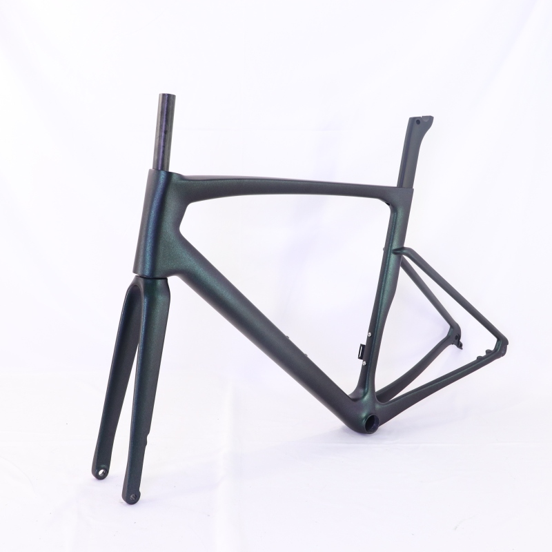 VB-R-168 Matte Chameleon Painting Looking Light Weight Carbon Road Bike Frame kit