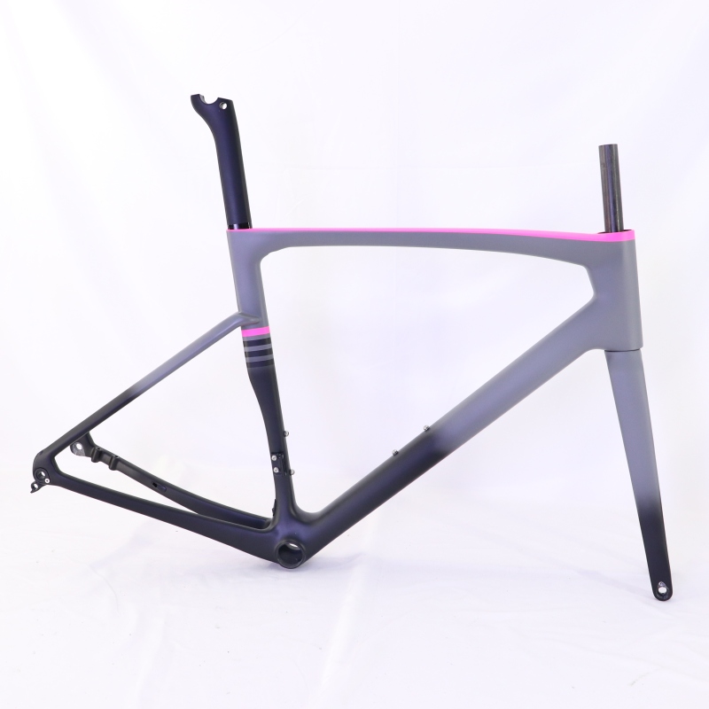 VB-R-168 Fading Paint Looking Light Weight Carbon Road Bike Frame kit