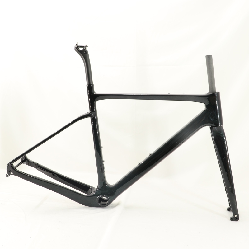 GF-002 Carbon Gravel Bike Frameset Purple Green Chameleon Glossy Finish